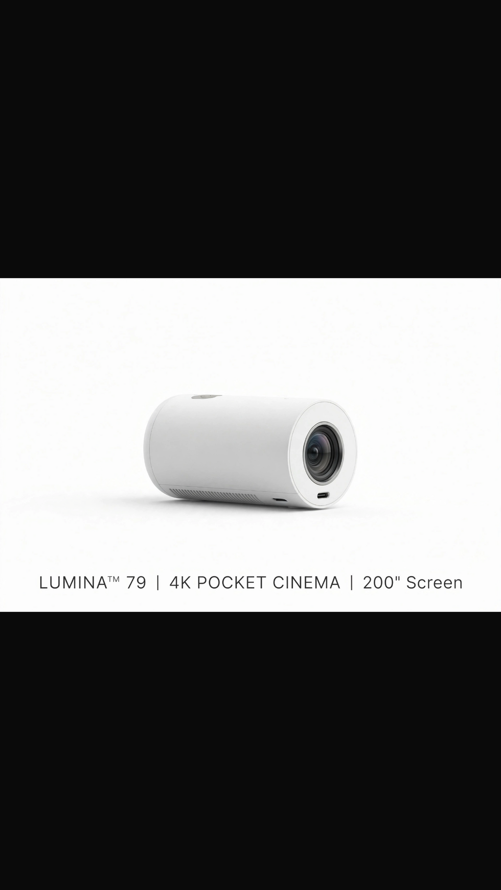 LUMINA™ - Mini 4K Smart Projector - 200" Pocket Cinema